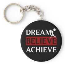 Dream Believe Achieve Weightlifting Keychain