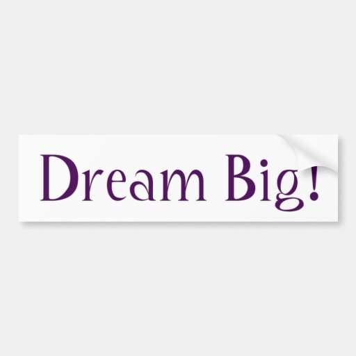 Dream Big! Bumper Stickers
