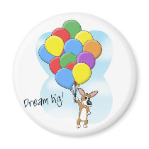 Dream Big Corgi Magnet
