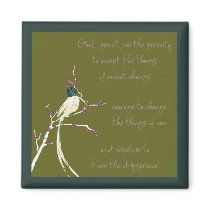 Dream Bird Serenity Prayer Magnet