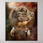 Dream Catcher Series-Spirit Of The Owl Poster posters