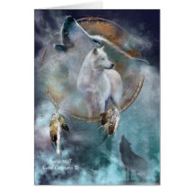 Dream Catcher Series -Spirit Wolf ArtCard