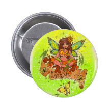 Dream FAIRY BUTTON Pin