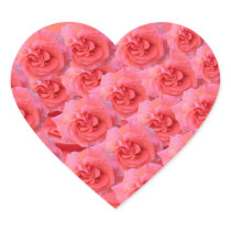 Dream Flowers and Magic Patterns Heart Stickers