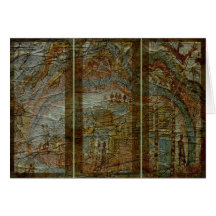 Dream Interrupted Triptych Greeting Card