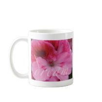 Dream Pink Geranium Flower Mug