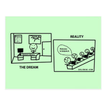 Dream vs Reality - Working in IT Postcards