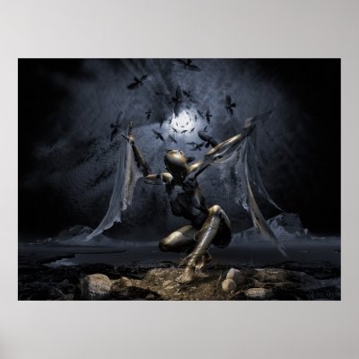 Dreams of flying, surreal art poster by artsgrie