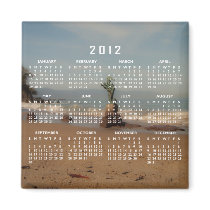 Dreamy Beach Scene; 2012 Calendar Magnets