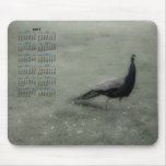 Dreamy peacock mousepad calendar