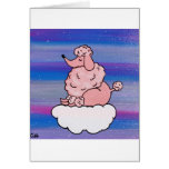 Dreamy Pink Poodle Greeting Cards