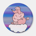 Dreamy Pink Poodle Magnet