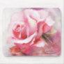 dreamy pink rose mouse pad