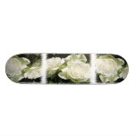 Dreamy White Rose Skateboard