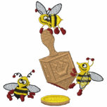 Dreidel Bees embroidered shirts