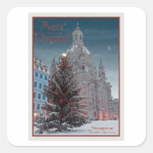 Dresden - Frauenkirche Tannenbaum  - MC WR Square Stickers