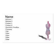 Dress Form Measuring Tape Business Card Template