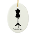 Dress Form Silhouette II - Personalise It Christmas Ornaments
