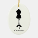 Dress Form Silhouette II - Personalise It Christmas Ornaments