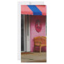 Dress Shop With Orange and Blue Awning Full Color Rack Card
