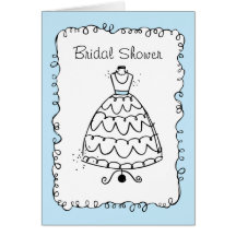 Dress Stand Bridal Shower Invitations Card