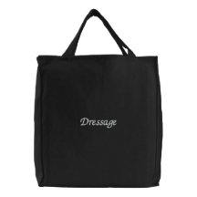 Dressage Embroidered Cotton Tote Bag