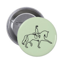 DRESSAGE HORSE AND RIDER - LINE ART DESIGN PIN