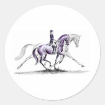 Dressage Horse Piaffe Trot Stickers