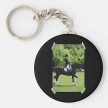 Dressage Horse Show Keychain