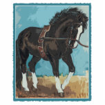 Dressage Horse Working on Lunge Line Equine Art Acrylic Cut Out
