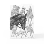 Dressage Horses Montage Drawing by Kelli Swan Cards
