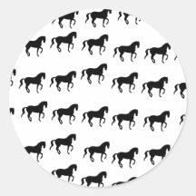 Dressage Horses Piaffe Pattern Stickers