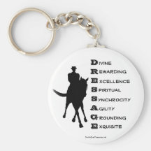 Dressage Is Horse Silhouette Keychain Keyring