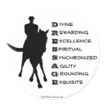 Dressage Is Horse Silhouette Sticker Label
