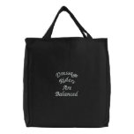 Dressage Riders Balanced Embroidered Tote Bag embroidered bags