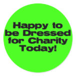 Dressed for Charity Round Stickers