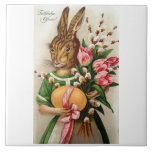 Dressed Lady Easter Bunny Tile