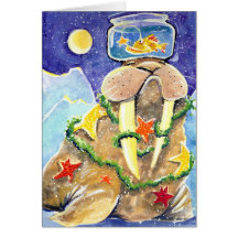 Dressed Up Walrus Card