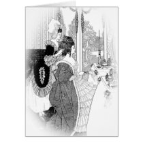 Dressing Her Hair Greeting Card