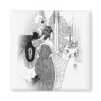 Dressing Her Hair Fridge Magnet