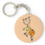 Dribbling Girl Basketball Tshirts and Gifts keychains