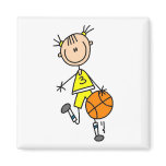 Dribbling Girl Basketball Tshirts and Gifts Refrigerator Magnet