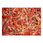 dried chillies greeting card