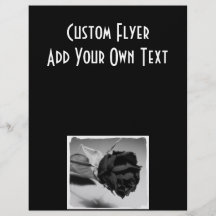 Dried Rose Photograph - Black & White Full Colour Flyer