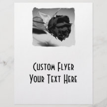 Dried Rose Photograph - Black & White Flyer Design