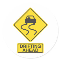 Drifting Ahead Stickers