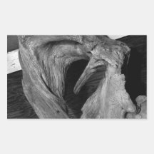 Driftwood Heart Rectangle Stickers