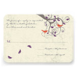 Driftwood Tree Swirl Love Birds Wedding RSVP Custom Invitations