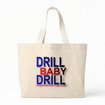drill baby drill tote bag