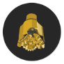 drill bit black round sticker